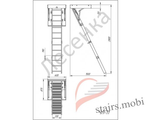 ЧЛ-11 чертеж stairs.mobi